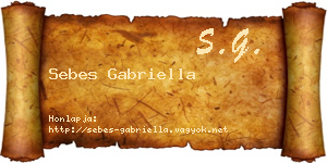 Sebes Gabriella névjegykártya